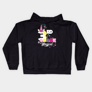 Third Grade Girls Unicorn Back to school Magical 3rd grader gift Kids Hoodie